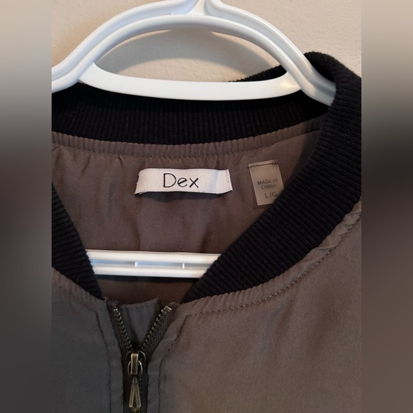 Army Green Dex Rayon Bomber Jacket Size L - Picture 9 of 9